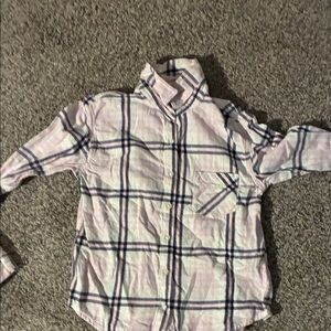 Plaid Kids Shirt in Pink and Blue